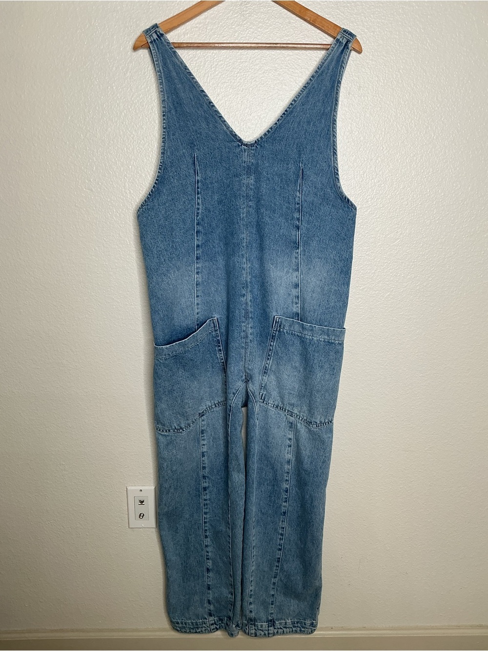 Free People - We The Free High Roller Jumpsuit blue medium